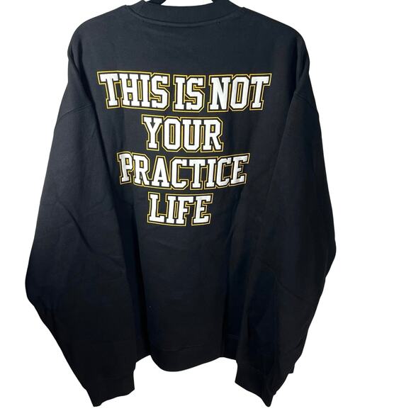 •NWT• Ben Baller Black “This is not your practice life” crew sweatshirt • XL - Picture 2 of 10